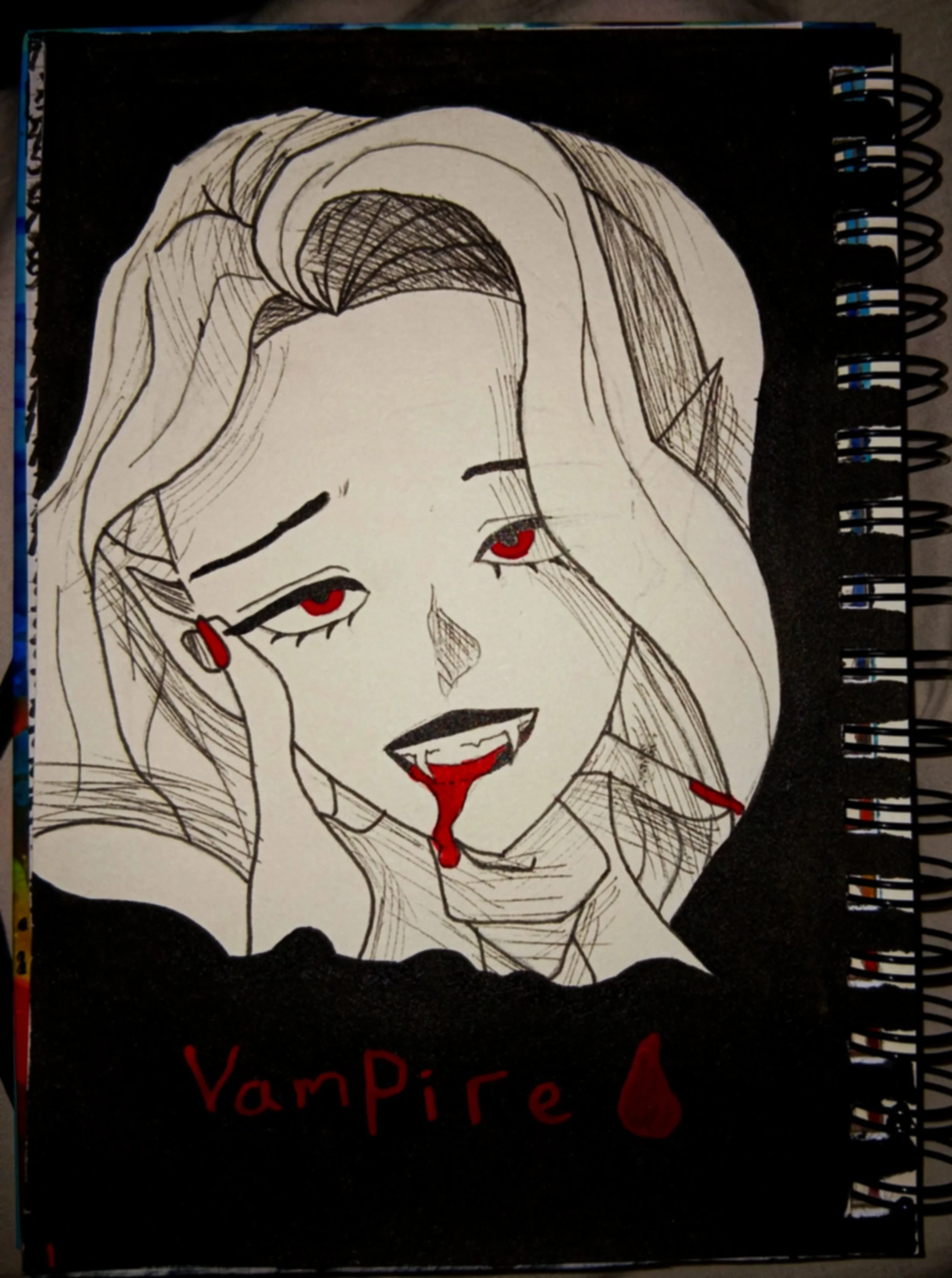 See how simplistic pen strokes on three colours can still make an impactful drawing.