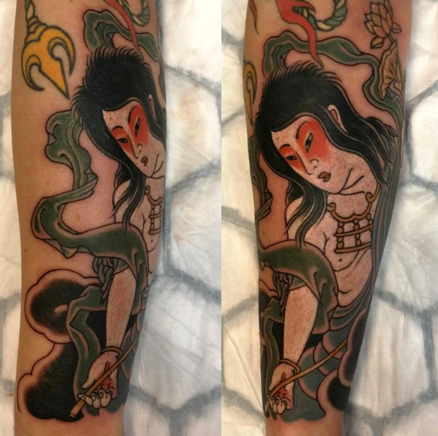 Done by @glennflesjaa 

Dm, email or call the shop for info &amp; booking:

✉️Booking.ironshield@gmail.com
☎️ +47 996 10 098

#ironshieldtattoo #sandnestattoo #japanesetattoo