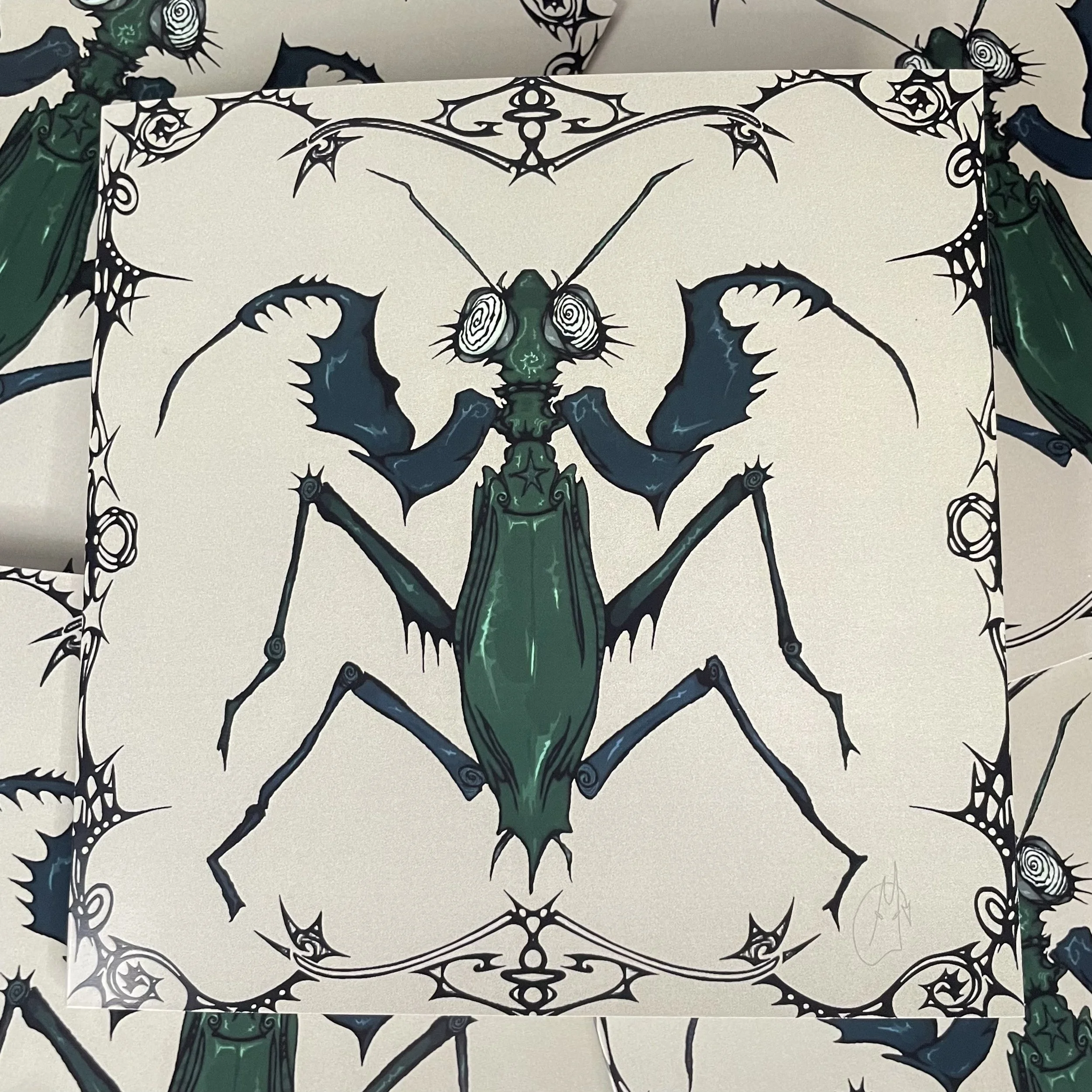 "Praying Mantis" Greeting Card