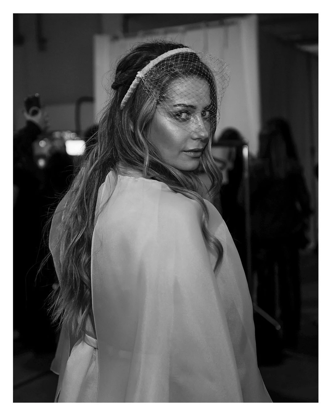 The brilliant @tokdemirsera BTS at @barrus__official LFW AW25 @neslisahyilmazz - swipe for fit.