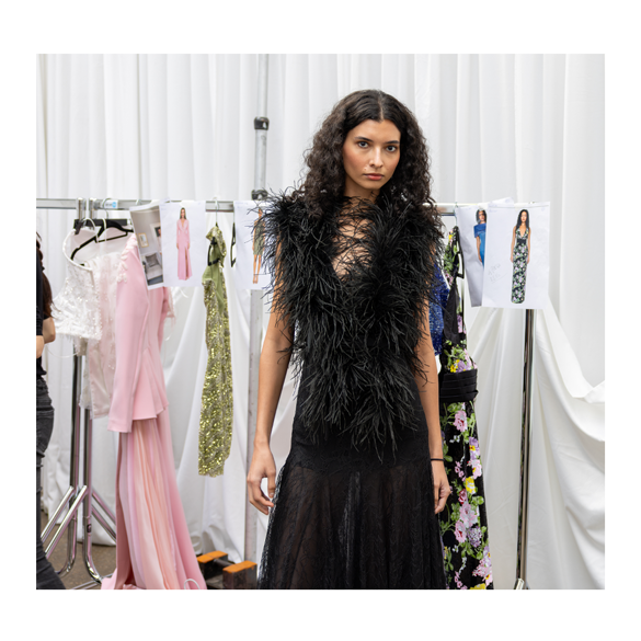 barrus ss27 London fashion week behind the scenes model
