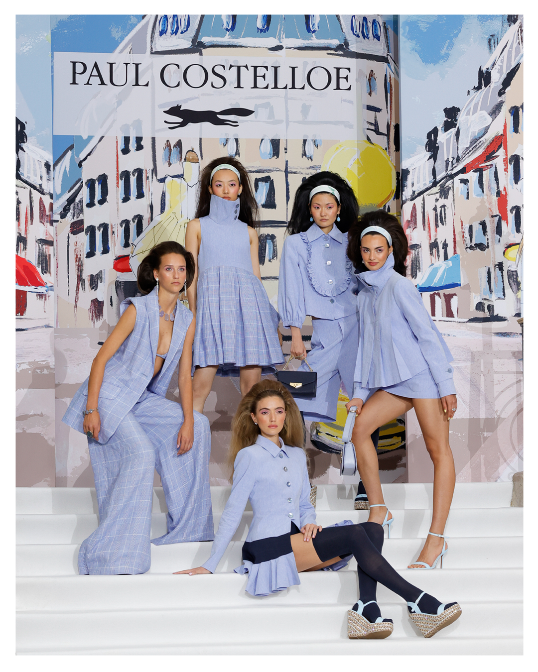 Fashion week catwalk photography of a model walking the runway