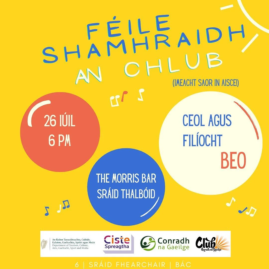 F&eacute;ile Shamraidh an Chlub 2025. B&iacute;g&iacute; linn ar an 26&uacute; I&uacute;il le haghaidh neart craic, ceoil agus fil&iacute;ochta. @themorrisbar
