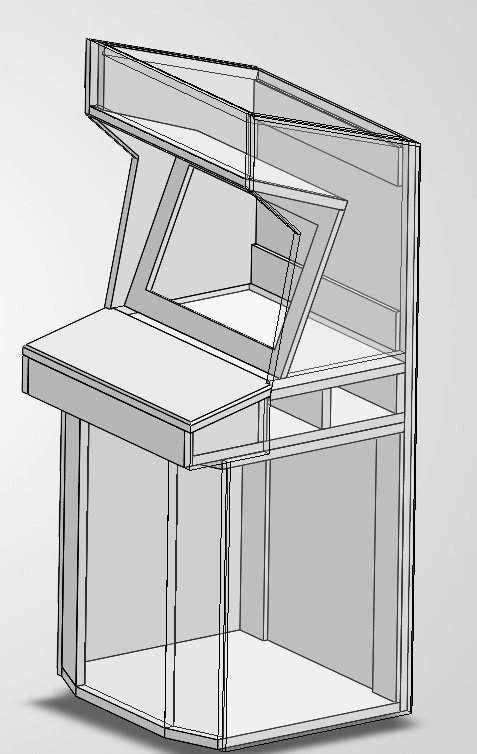 Modèle 3D d'une borne d'arcade