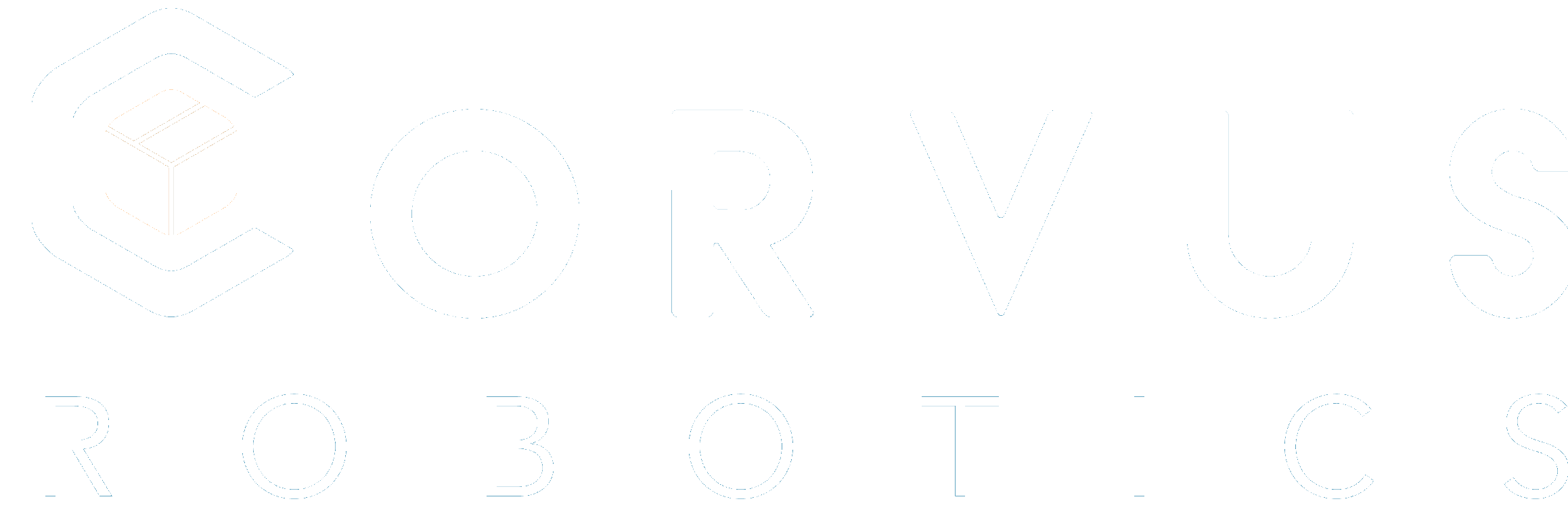 Logo of Corvus Robotics featuring a stylized hexagonal shape with a cube inside, with the text 'CORVUS ROBOTICS' in bold white letters on a black background.