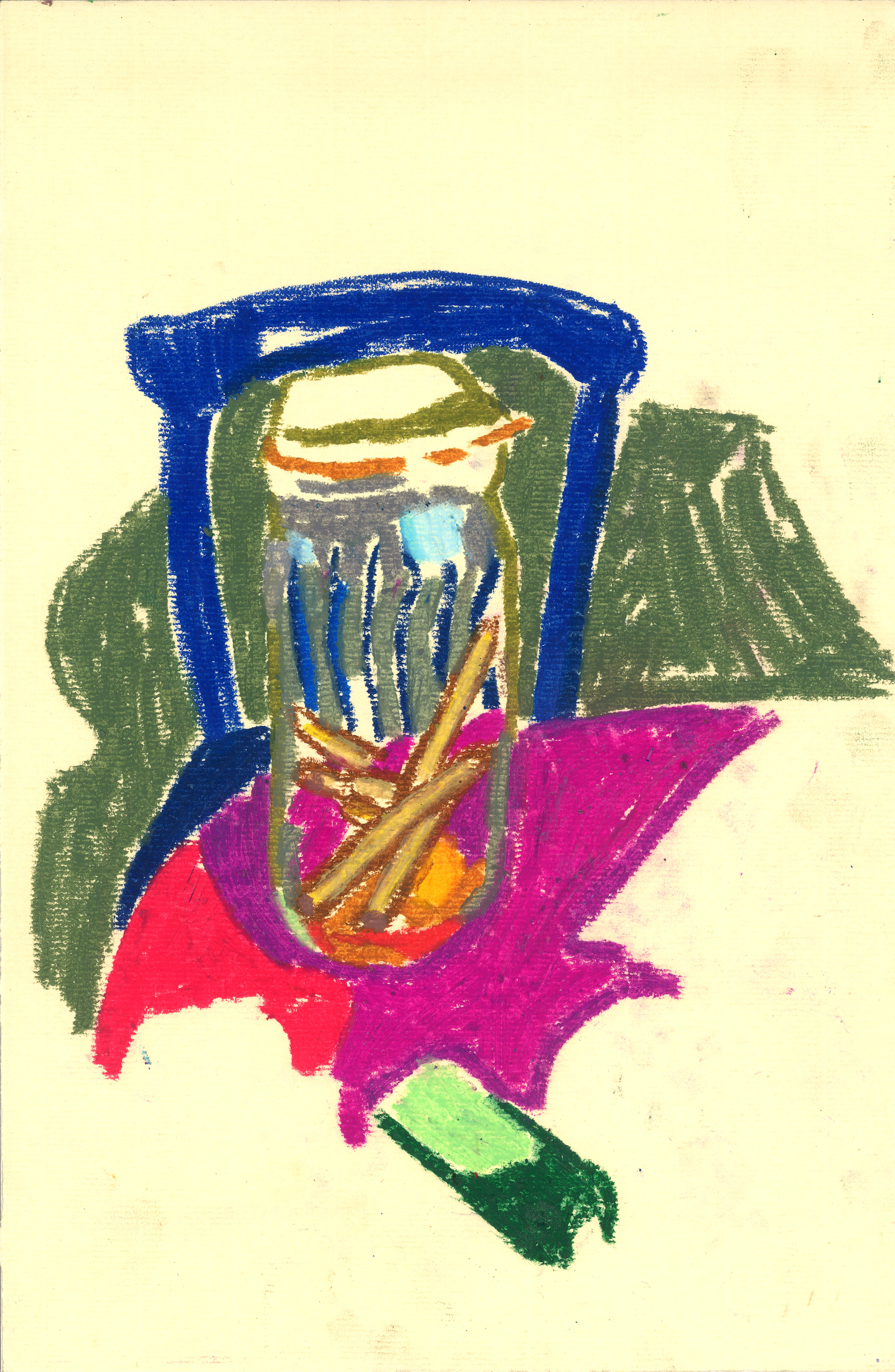 Red Apple Cigars II, 2011,
Oil pastel on paper, 23x36cm