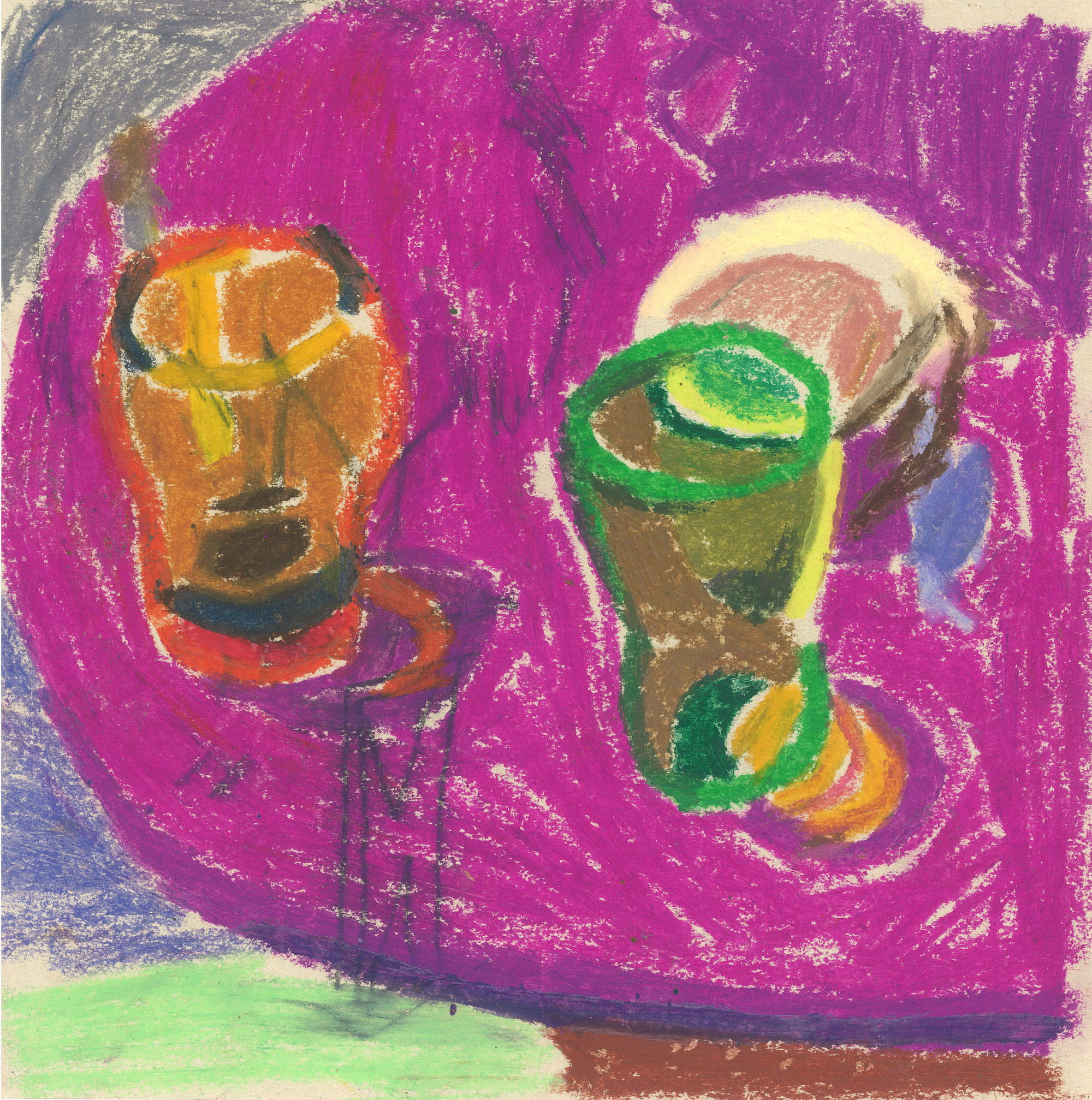 Small Talk IV, 2011,
Oil pastel on paper, 15x15cm