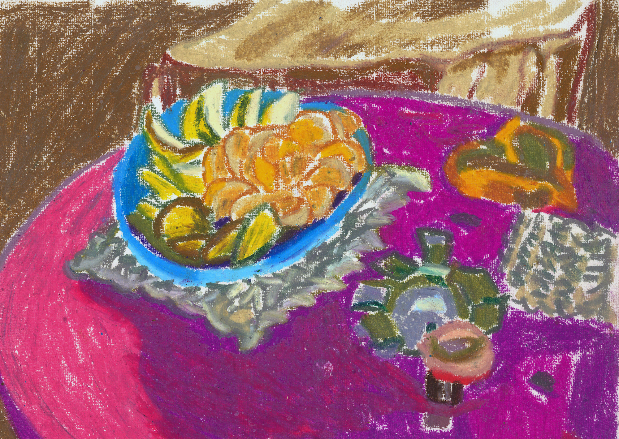 Small Talk VI, 2011,
Oil pastel on paper, 24x31cm