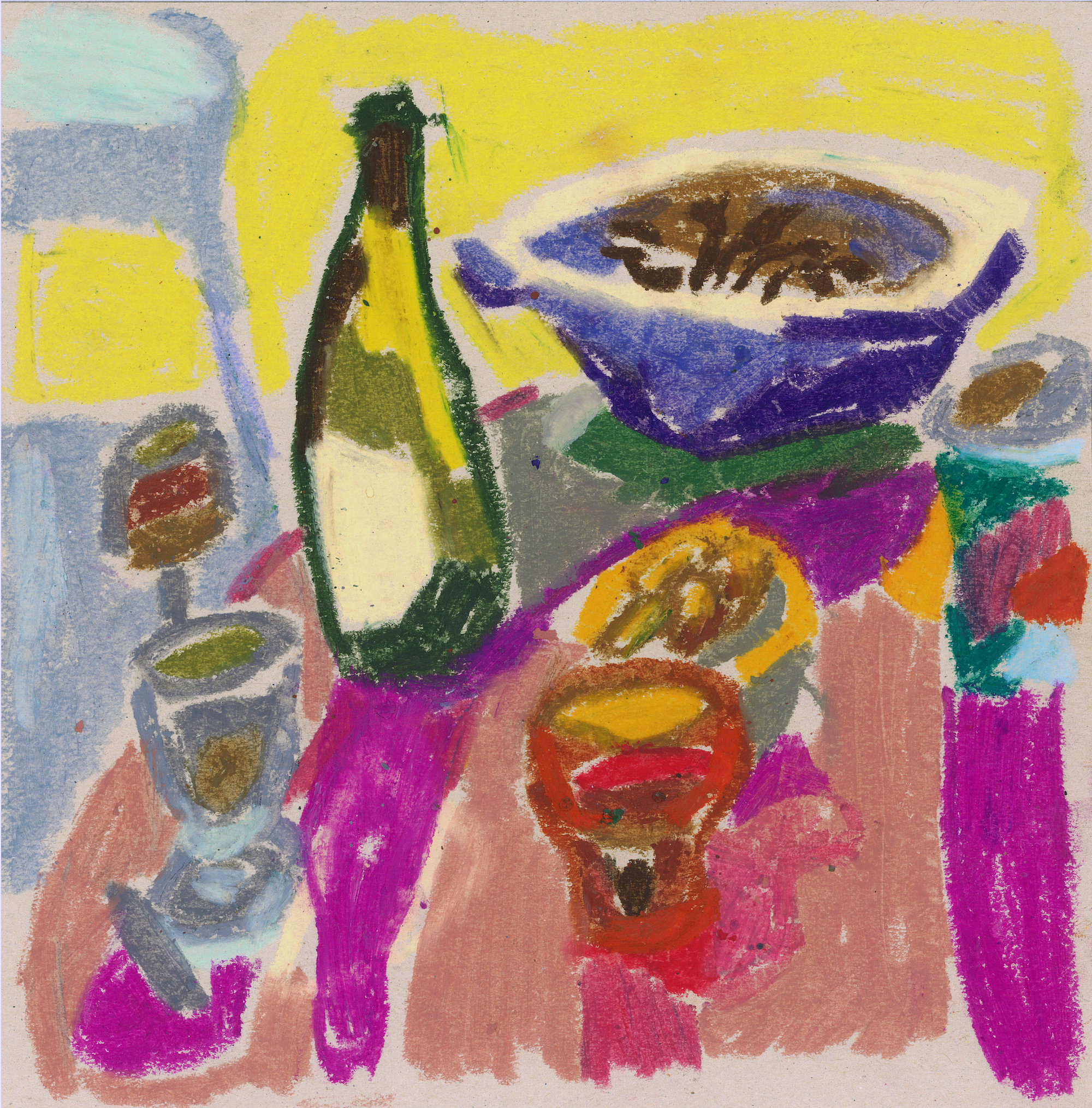 Small Talk, 2011,
Oil pastel on paper, 15x15cm