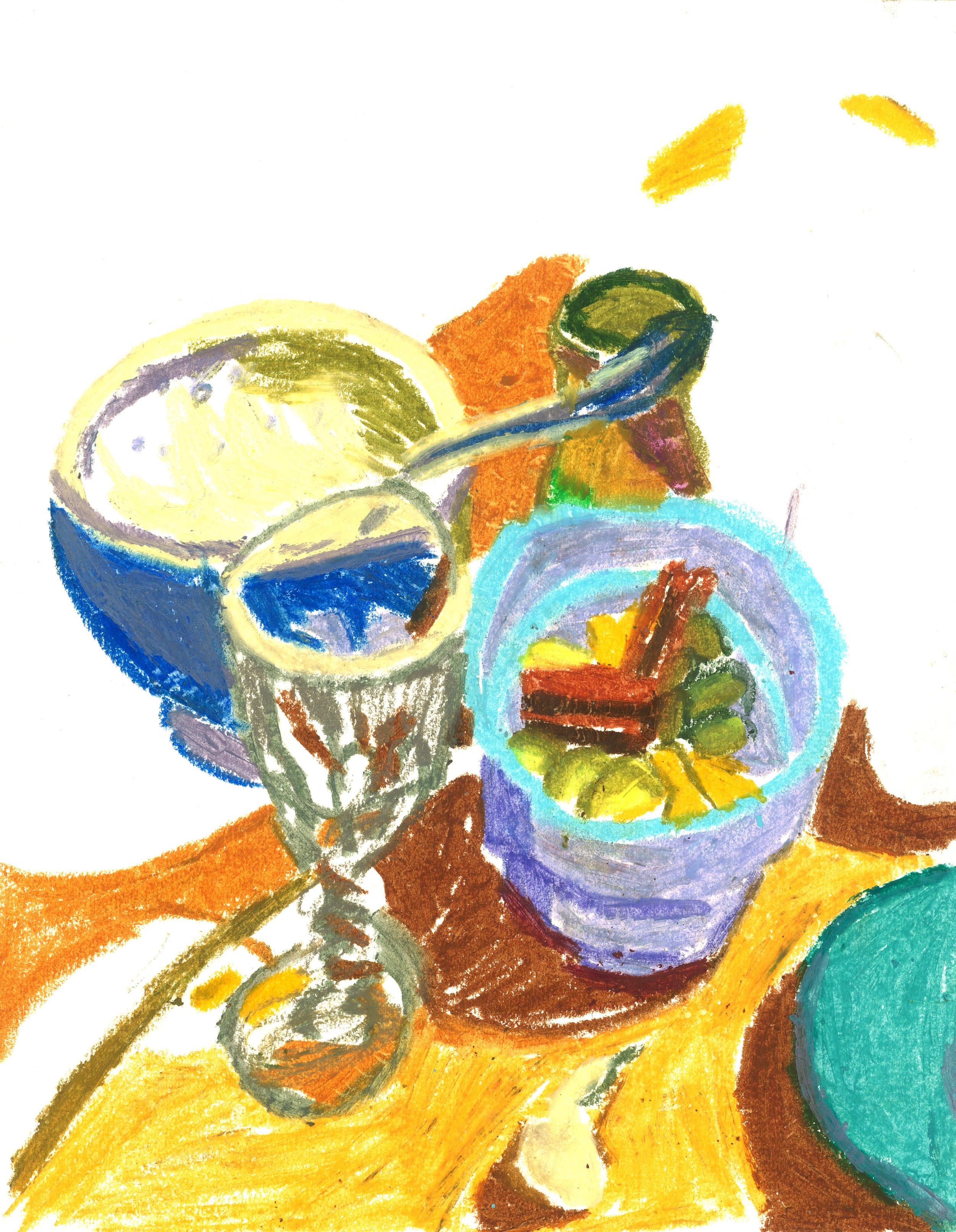 Goluptious, 2012,
Oil pastel on paper, 29x23cm