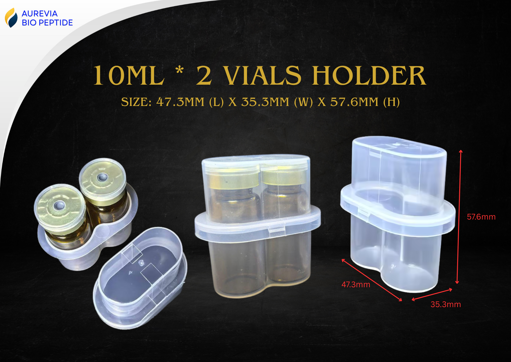(10ml) Dual Vial Peptide Case
