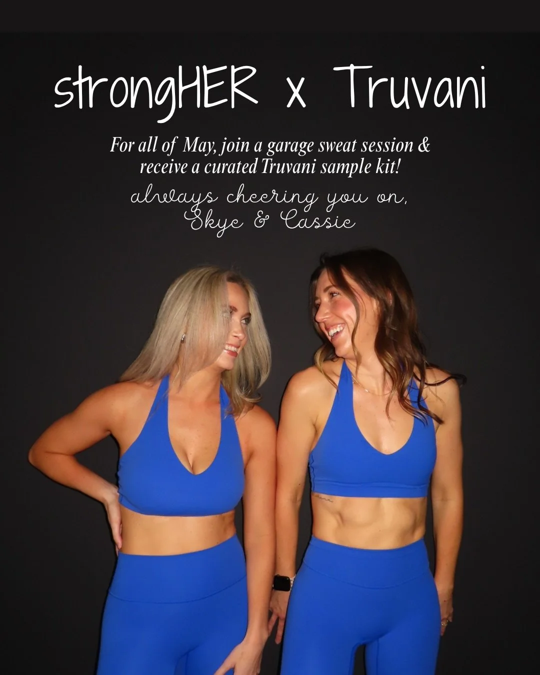 strongHER Garage Sweat Sessions: Clean Girl Strength x Truvani ✨

Scroll through to see the available dates. Every session in May will include a curated Truvani sample kit for you to take home and enjoy!

We&rsquo;ve added a few optional themes for e