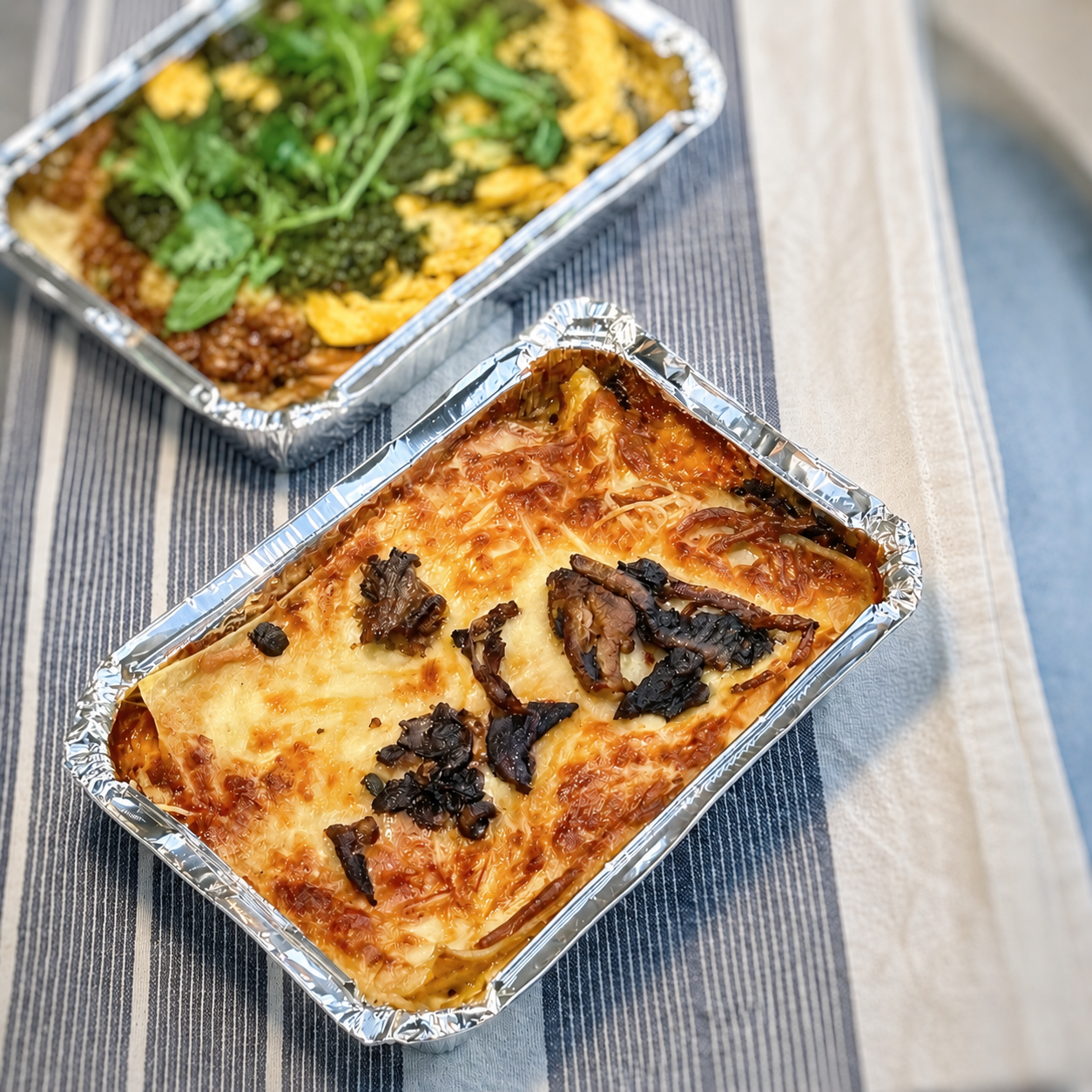 White Lasagna with Roasted Mushrooms