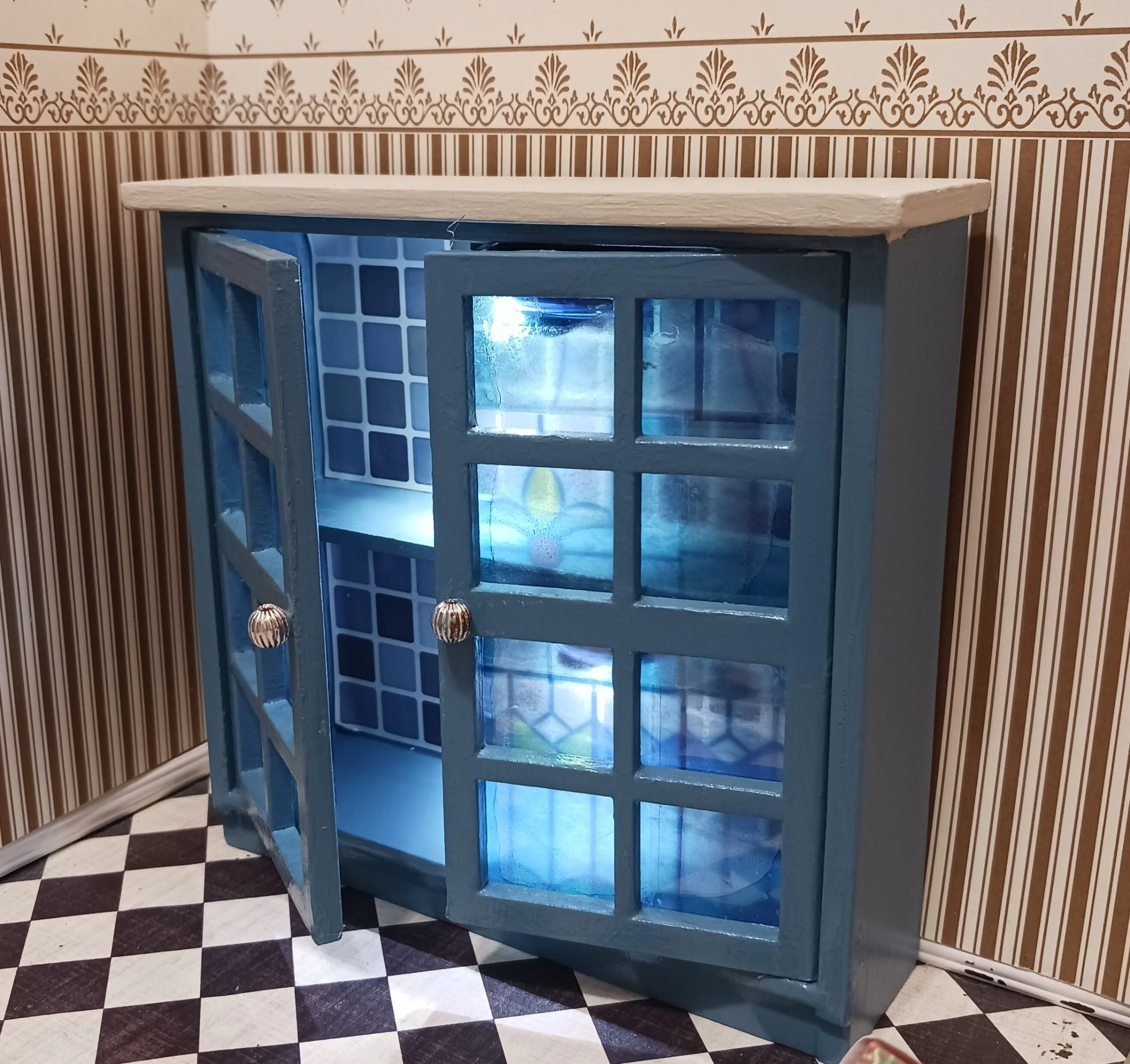 Beautiful Blues Bathroom Cabinet