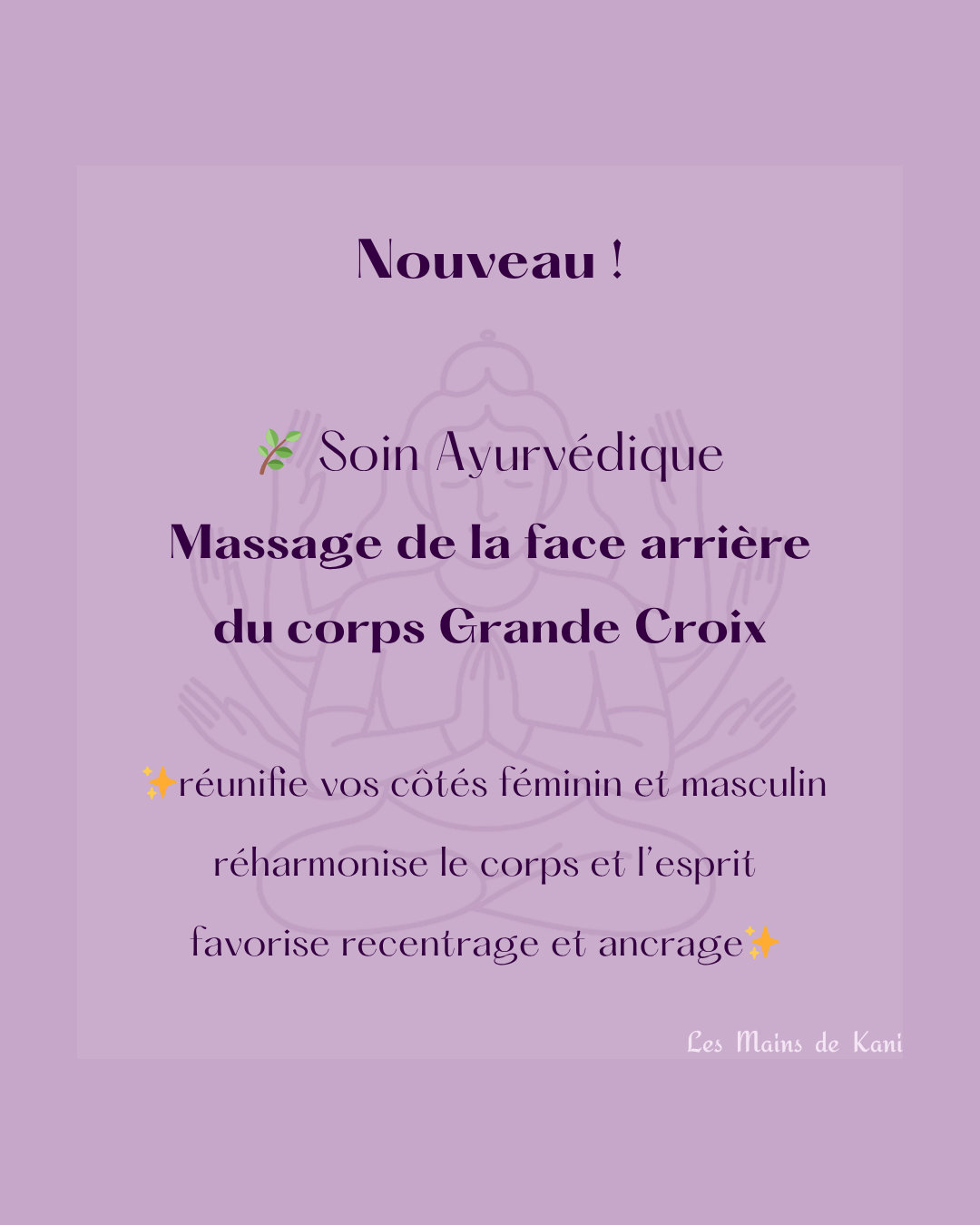 Massage de l'arrière du corps Grande Croix