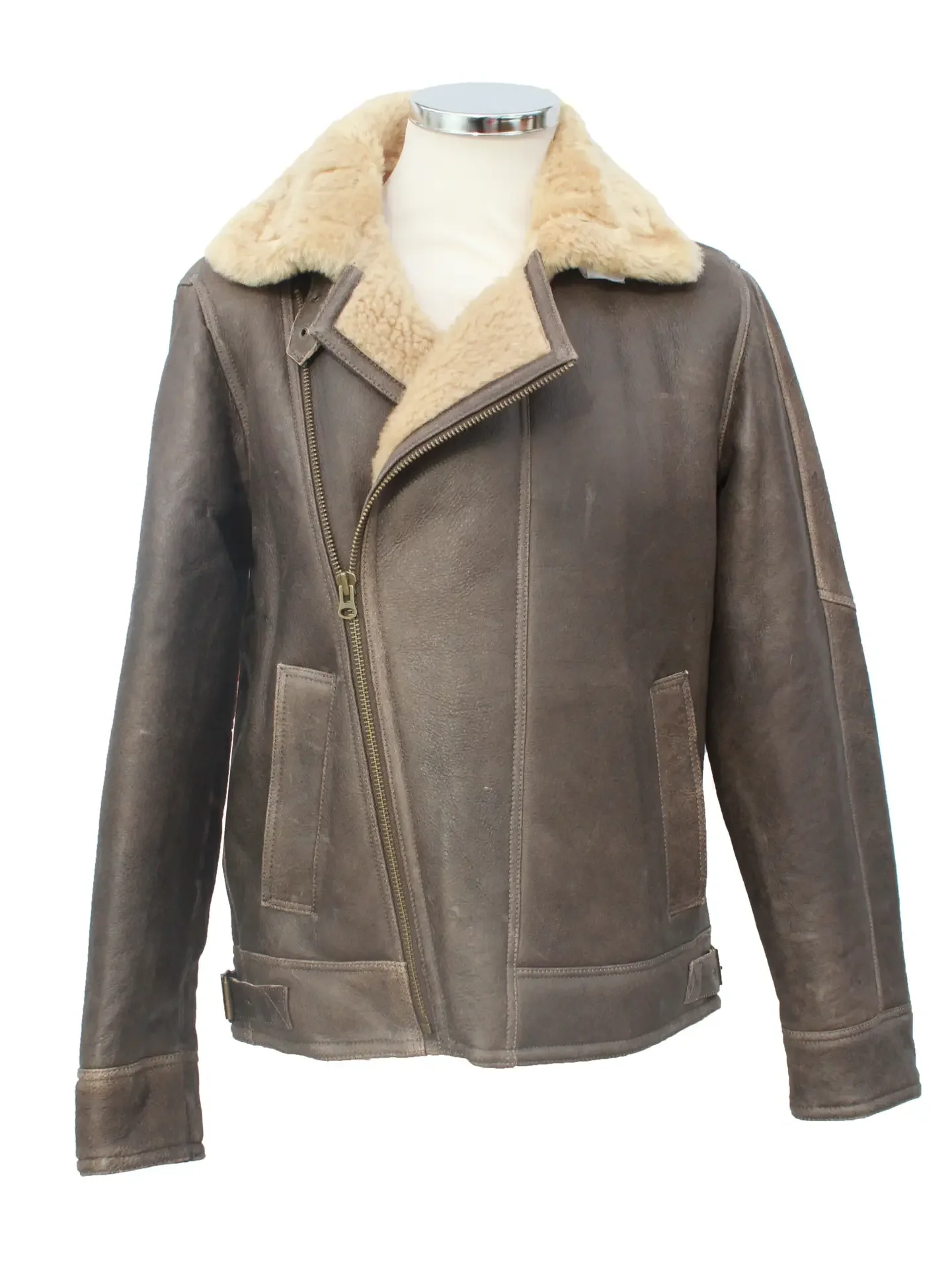 Blenheim Men's Cross Over Zip Flying Jacket - Db Distressed