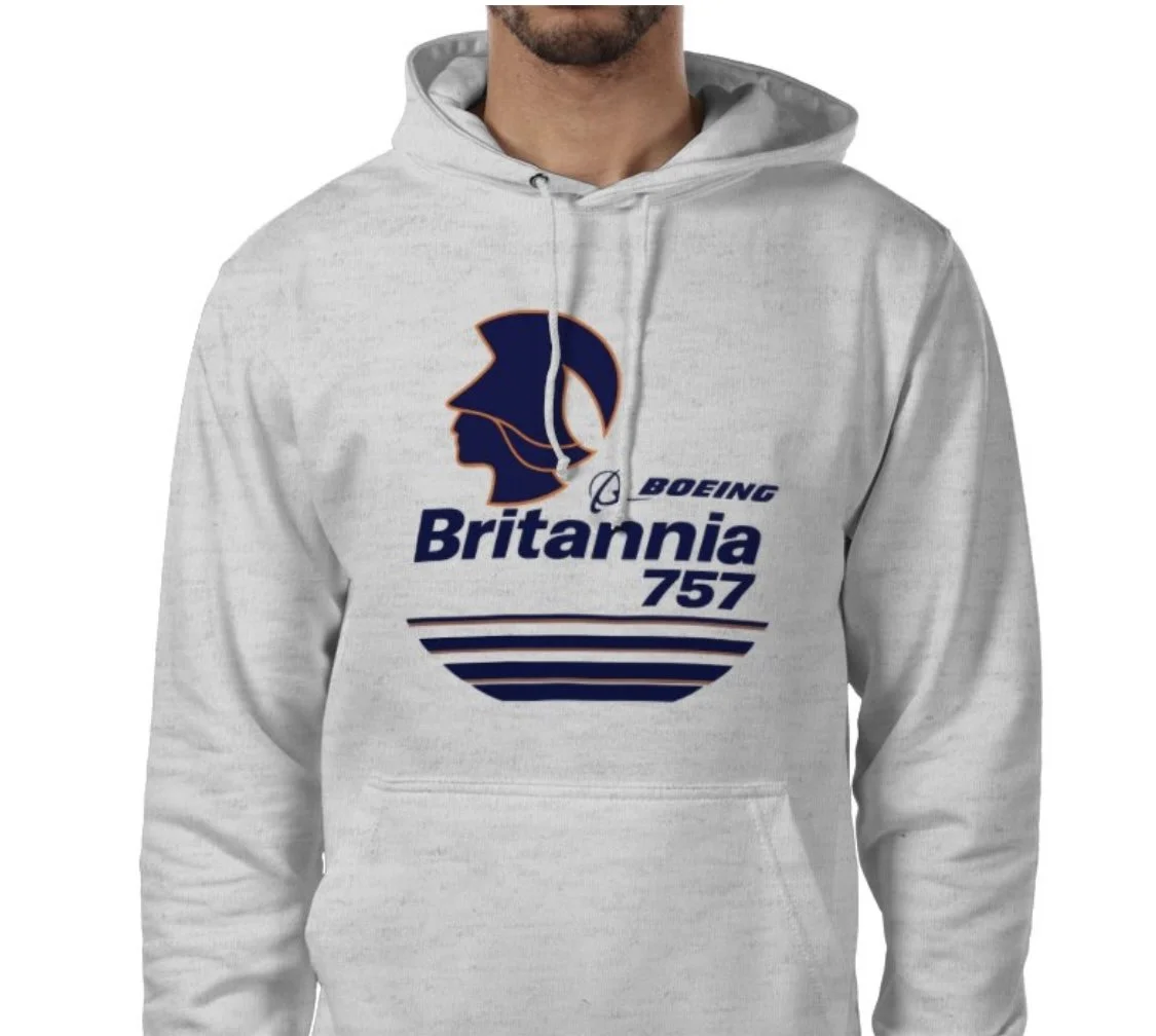 Retro Britannia Airways 757 Hoodie