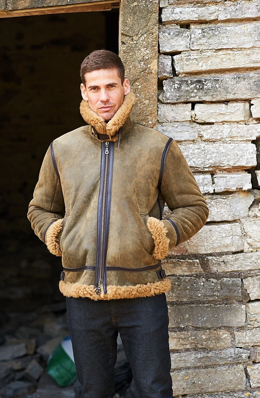 Sheepskin Flying Jacket | Isl Brown Xlarge | Aviator Pilot