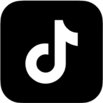 Logo de TikTok sur fond noir