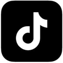 Logo de TikTok sur un fond noir