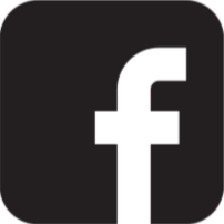Logo de Facebook en noir et blanc