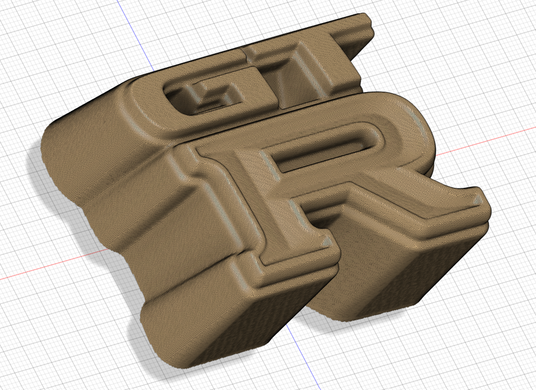 R34 GT-R badge 3D scan