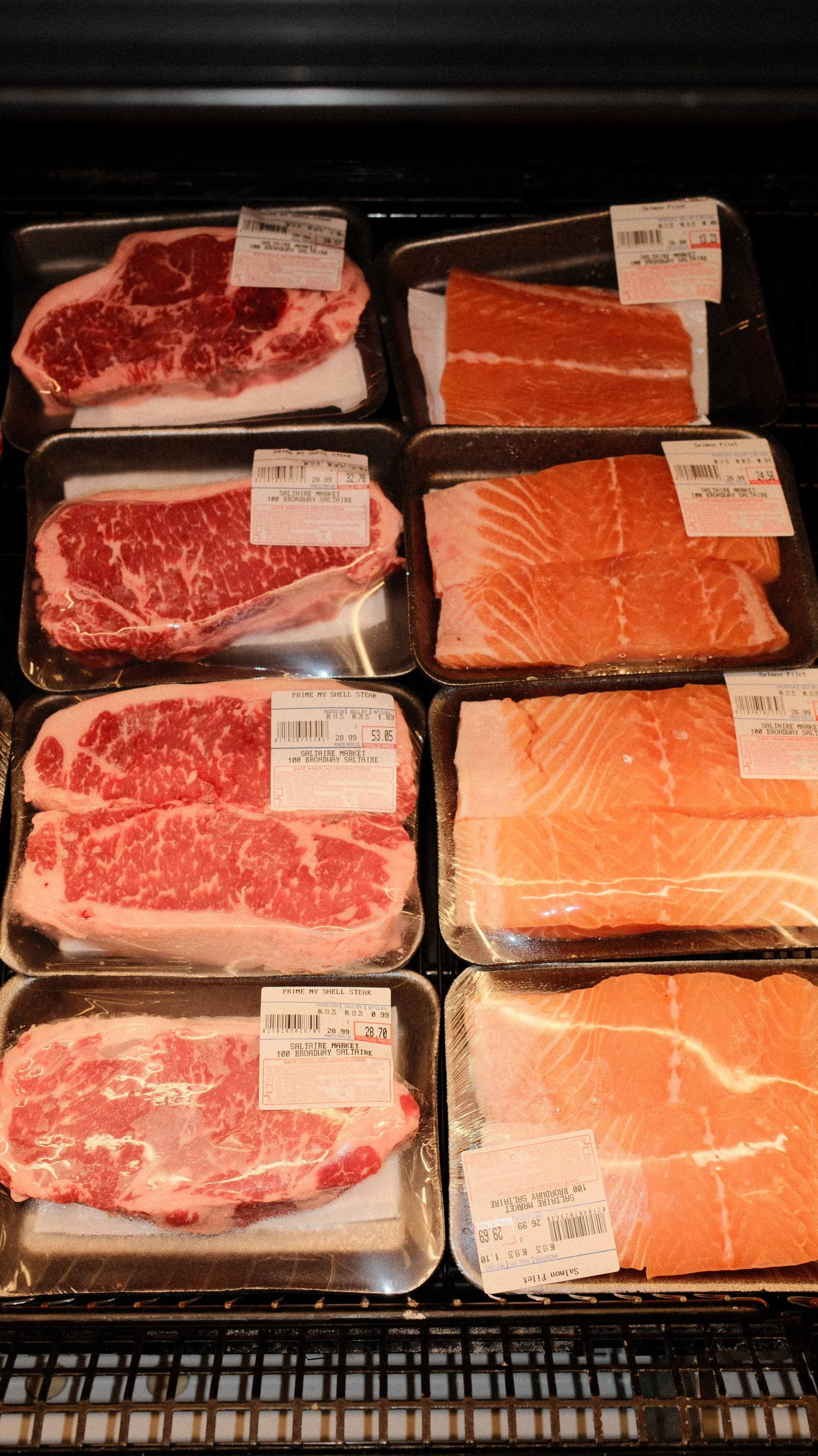 meat & seafood at the market