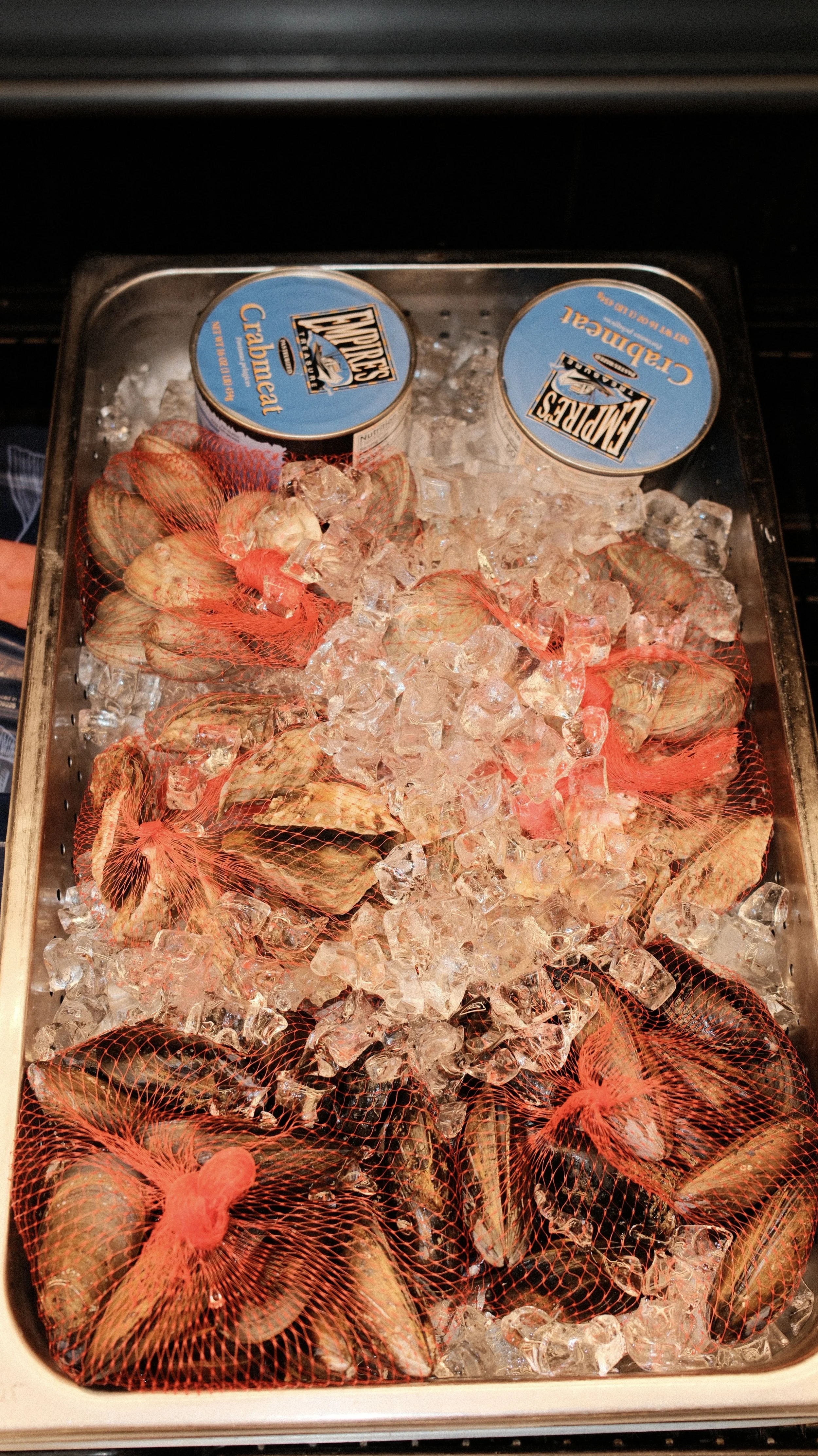 fresh shellfish at the market