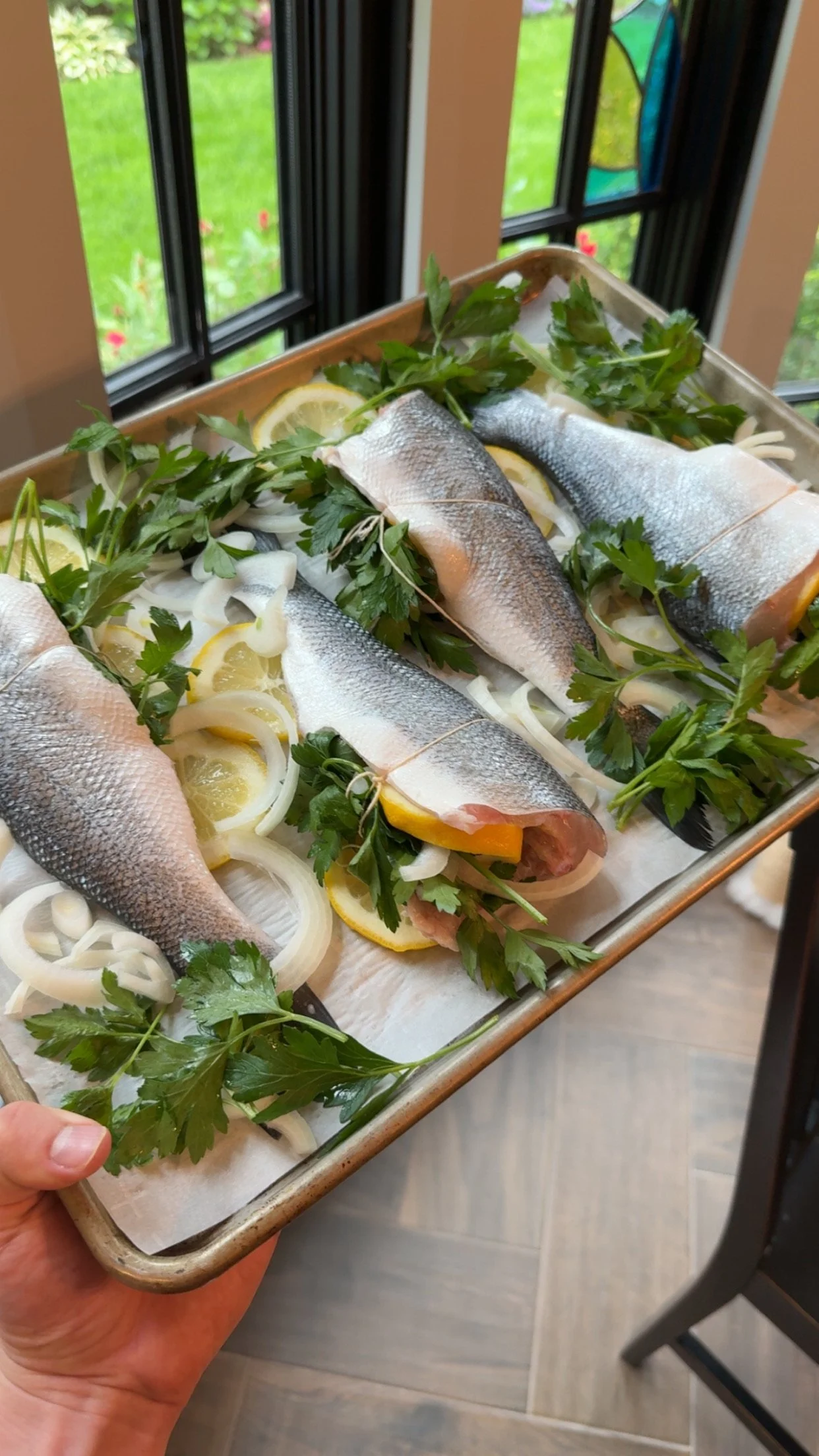 branzino with the grandparents