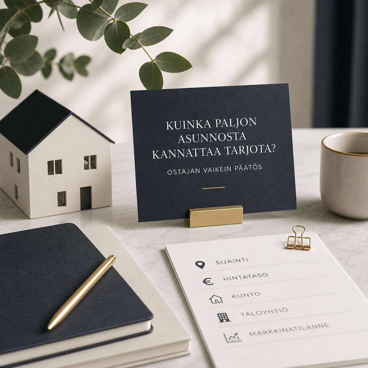 Kuinka paljon asunnosta kannattaa tarjota?