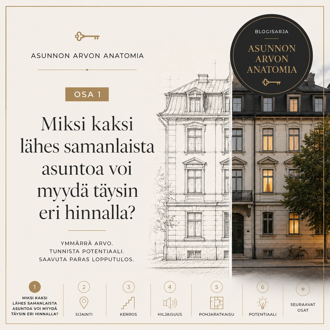 Asunnon arvon anatomia – Osa 1: Miksi kaksi lähes samanlaista asuntoa voi myydä täysin eri hinnalla?