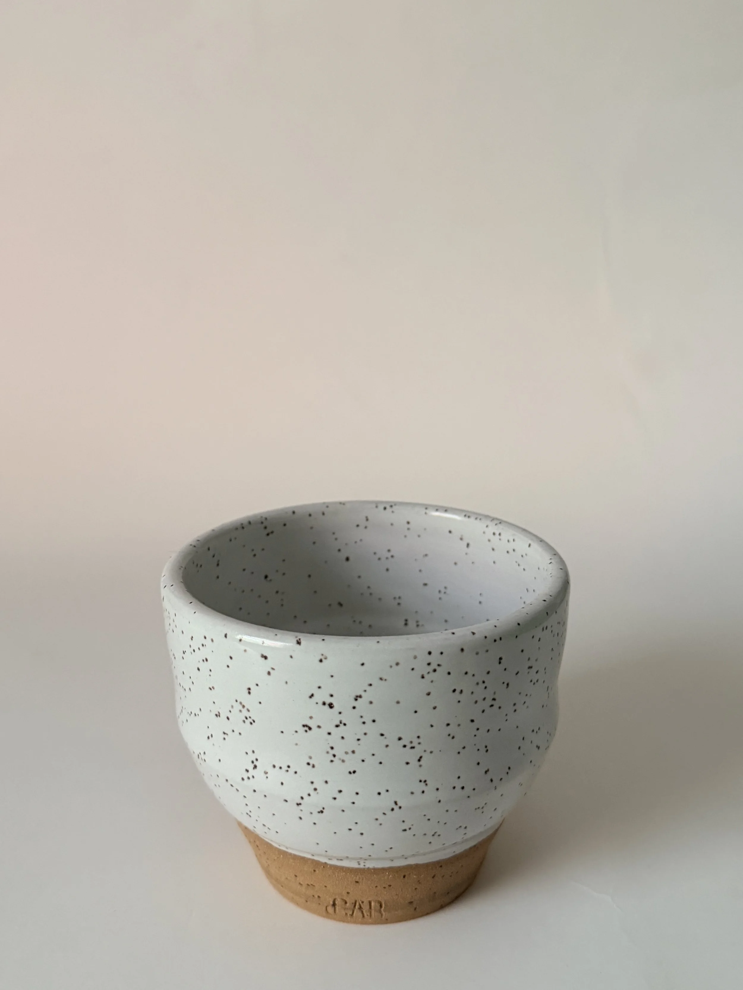 White speckled cup