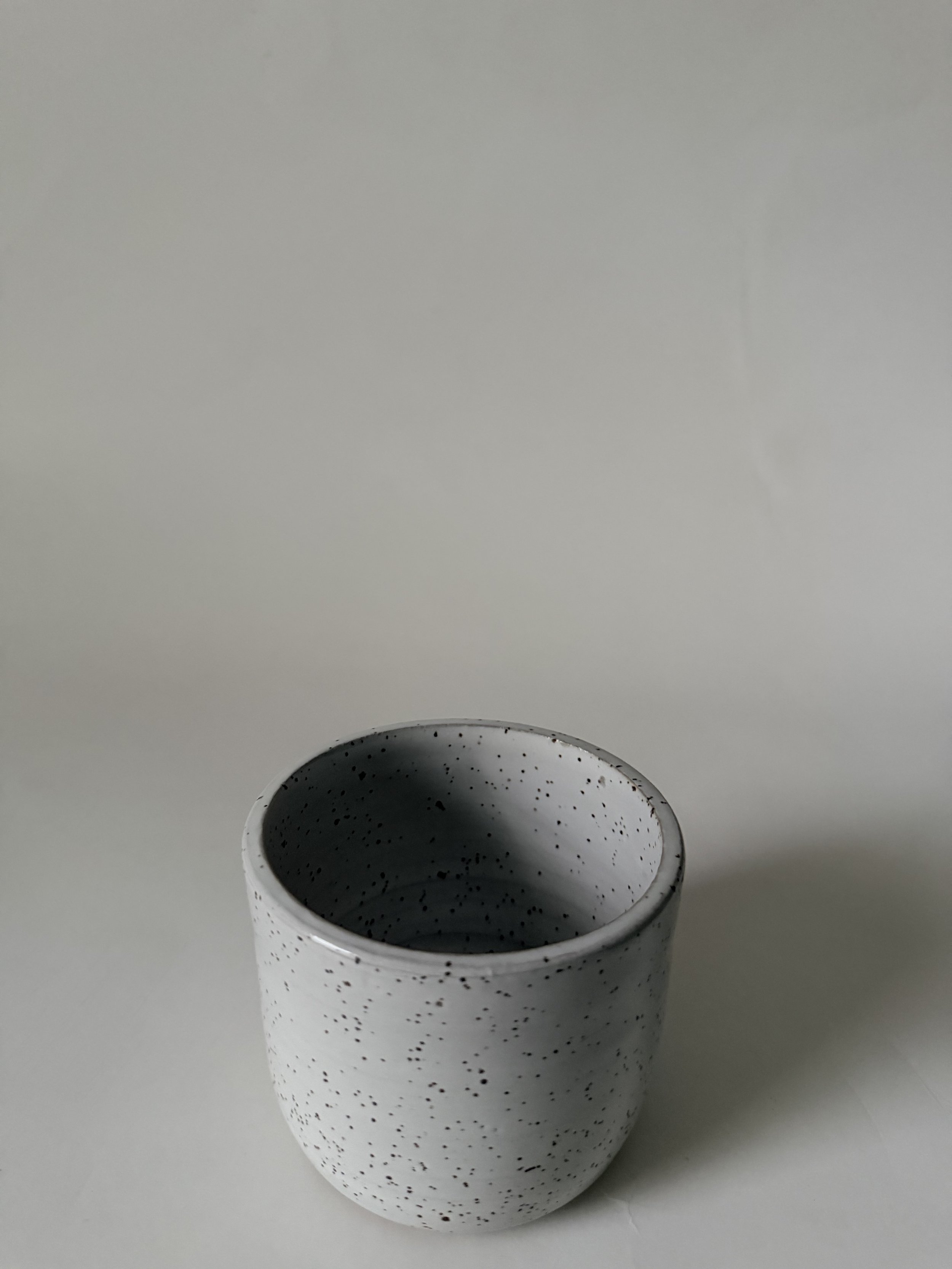 White spekled cup
