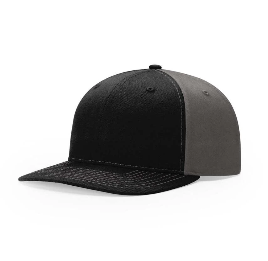 Richardson 312 Black and Charcoal Twill Back Classic Trucker.png