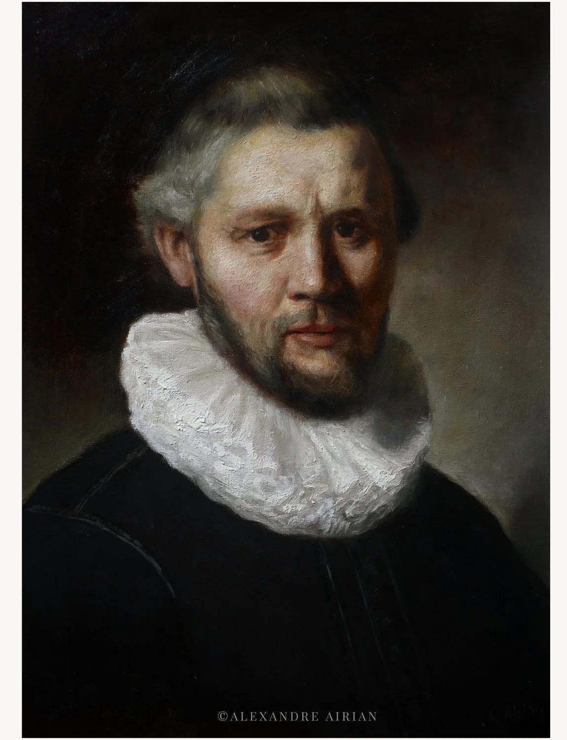 "Rembrandt Master Copy"
29.2 × 40.5 cm (11.5 × 15.9 in)