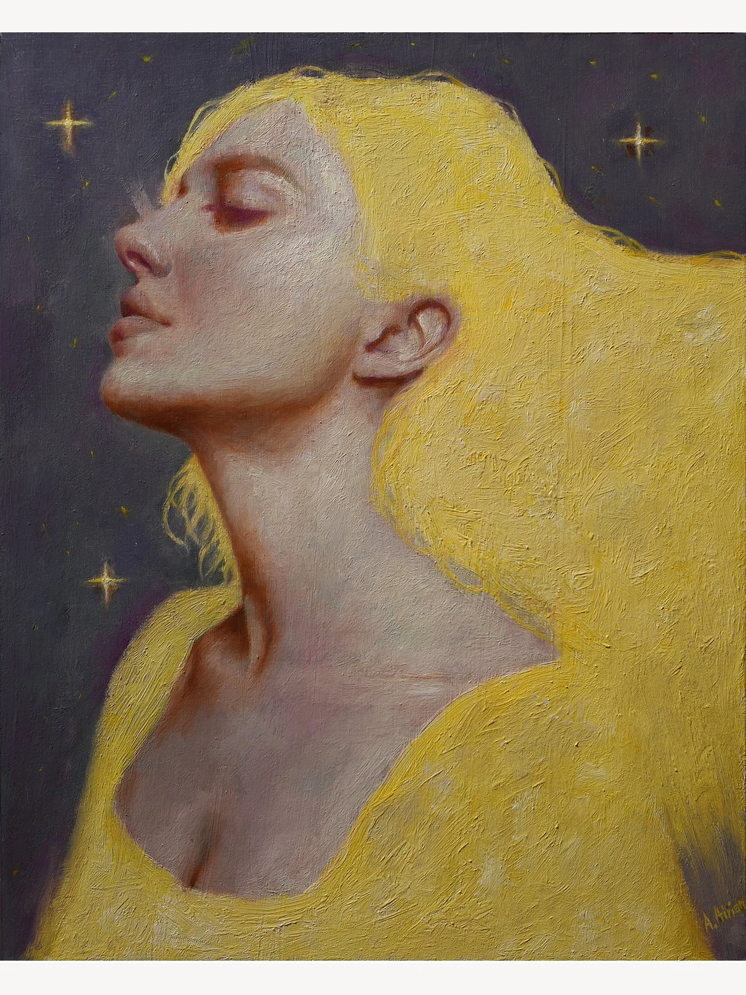 "Yellow Stars" 11 x 14 in (28 x 35.5 cm)