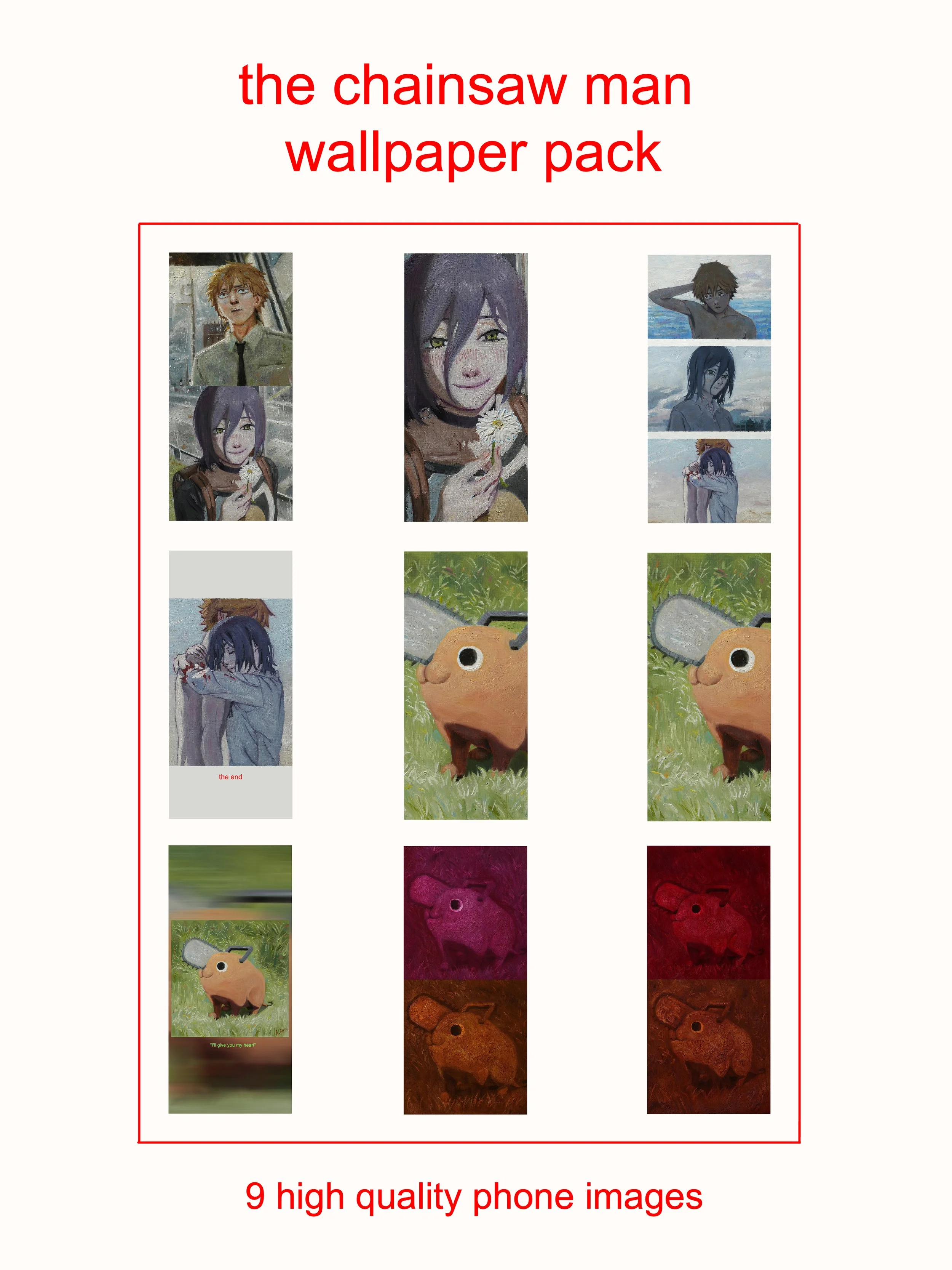 the chainsaw man wallpaper pack