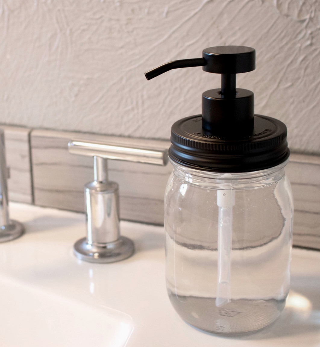 Matte Black Liquid Soap Dispenser Lid