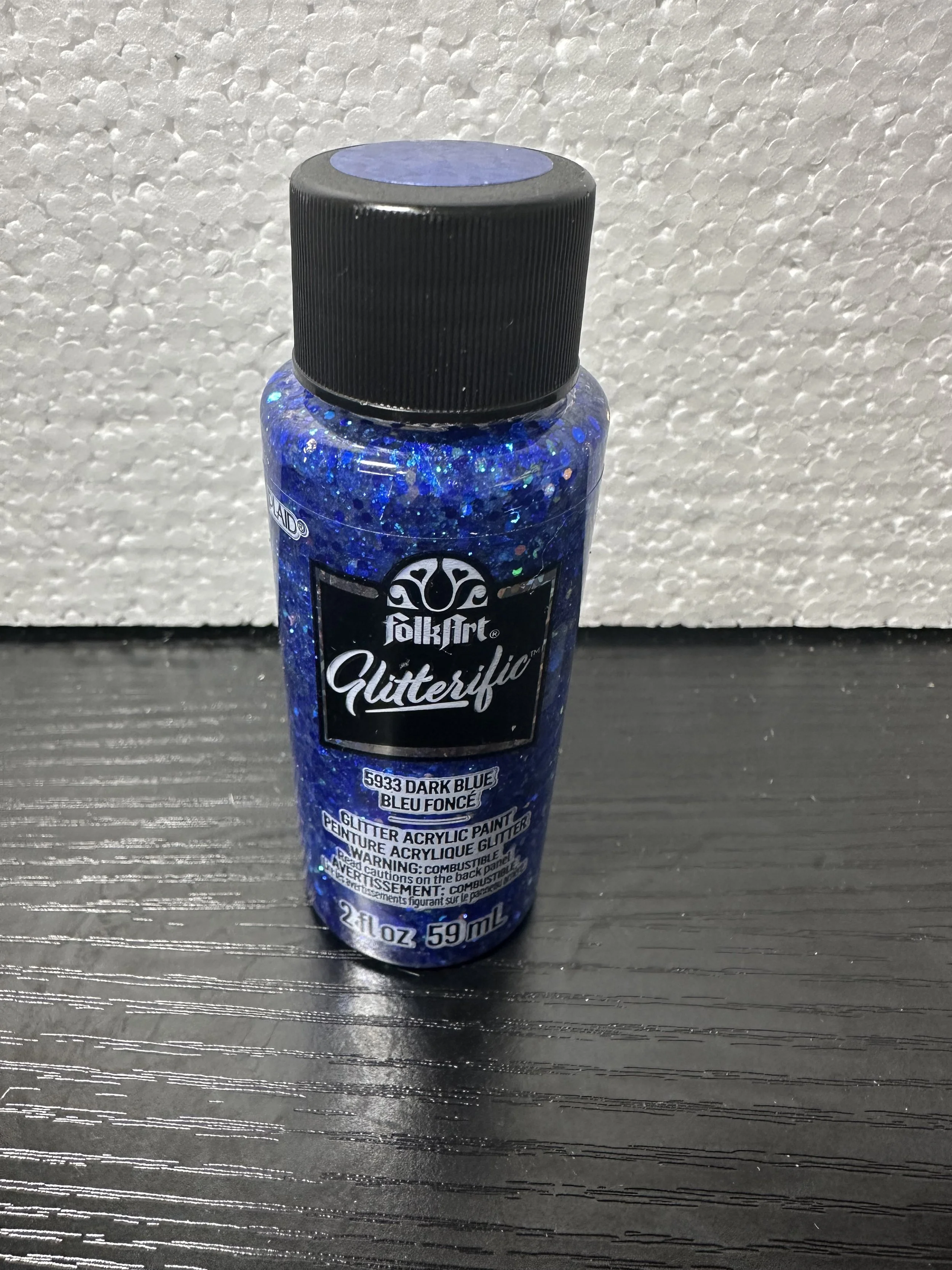 Dark Blue Glitter Paint
