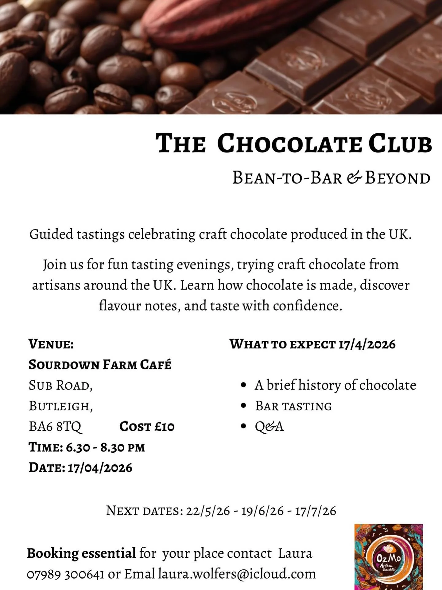 Come &amp; join us this Friday 6.30-8.30
&pound;10
To book send me a DM 
#chocolateclub #somersetchocolate #tastingclub #chocolatetasting #artisanchocolate