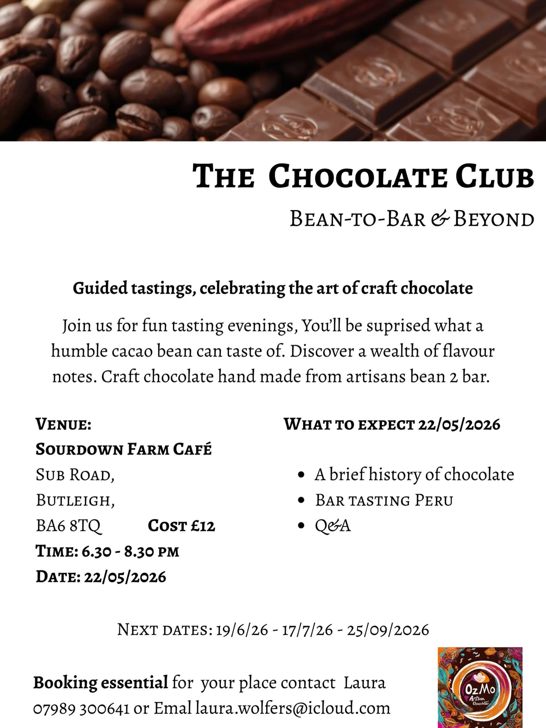 Come and join us for our monthly Bean to Bar Chocolate Club this Friday 22/5 next club night 19/6-24/7 summer break 25/9

We taste beautiful artisan chocolates from makers around the world, support the craft chocolate industry and spend an evening en