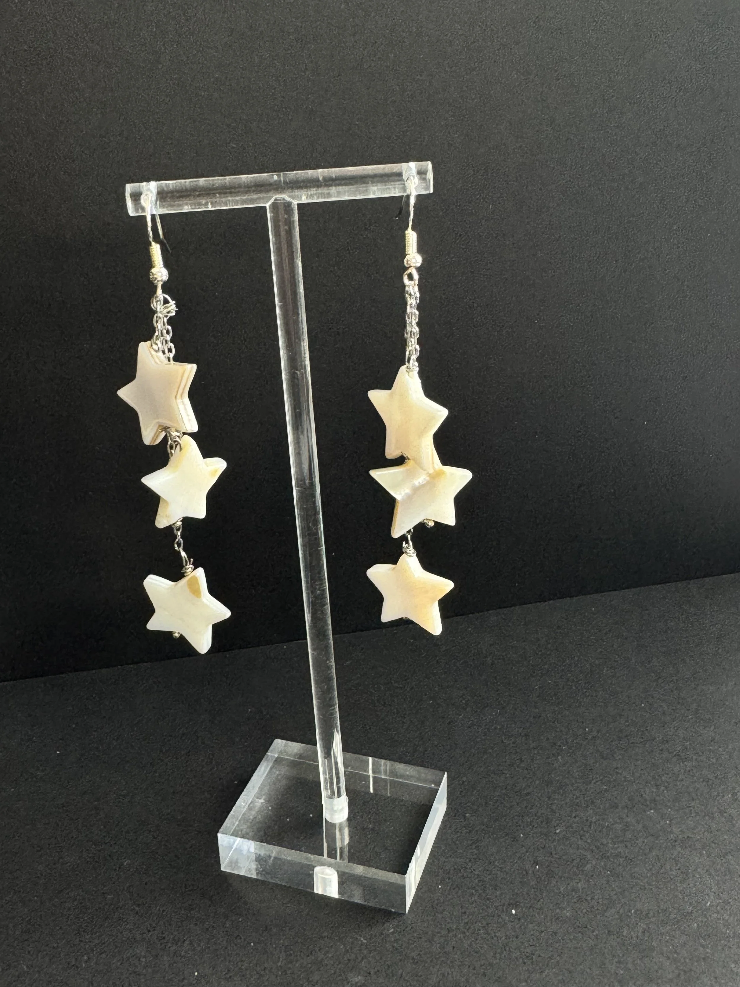 Mother of pearl star earrings