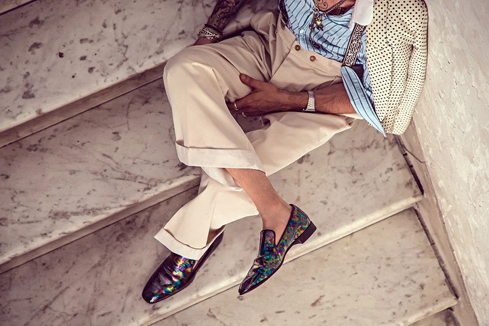 Christian Louboutin men's footwear collection photoshoot for Naples press trip campaign