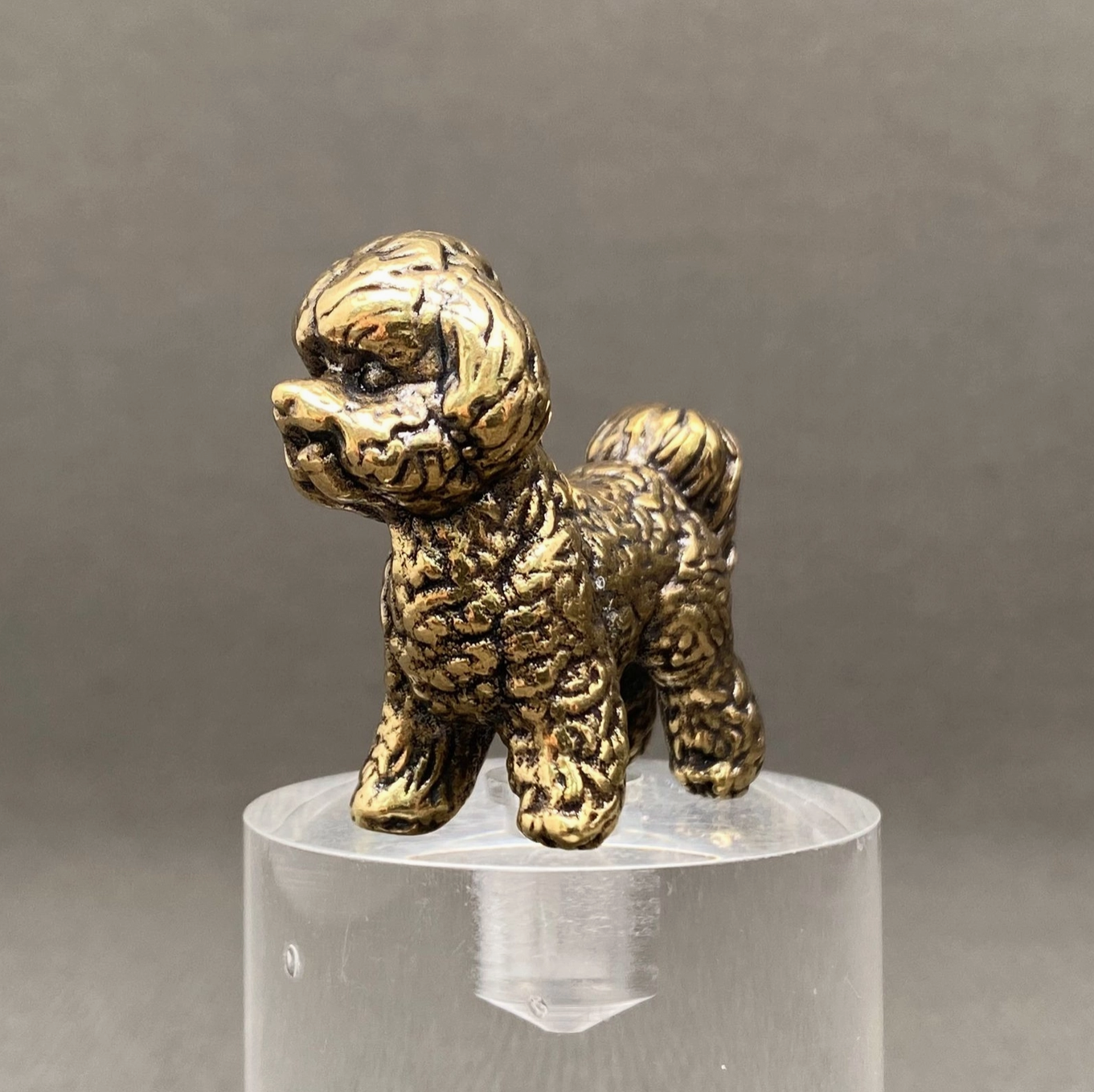 Brass Bichon Frise Crafts Decoration Desktop Ornaments