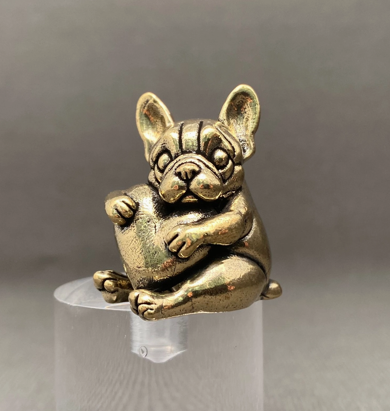 Brass Heart Bulldog Crafts Decoration Desktop Ornaments