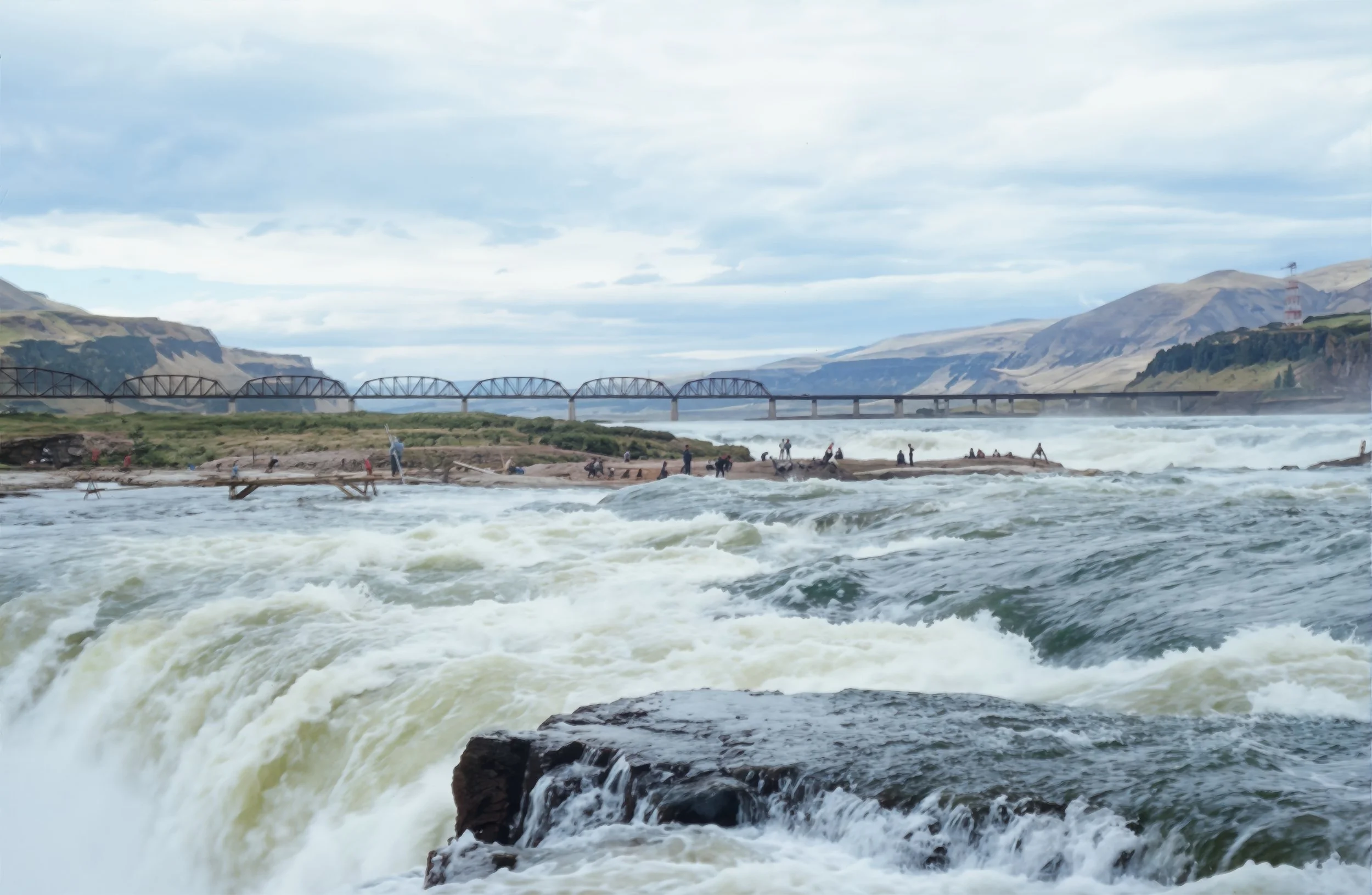 Celilo Falls, Columbia River, 1956