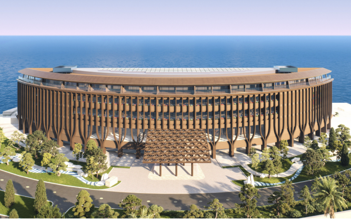 Shigeru Ban's new Pasona Natureverse Retreat on Awaji Island in Japan
