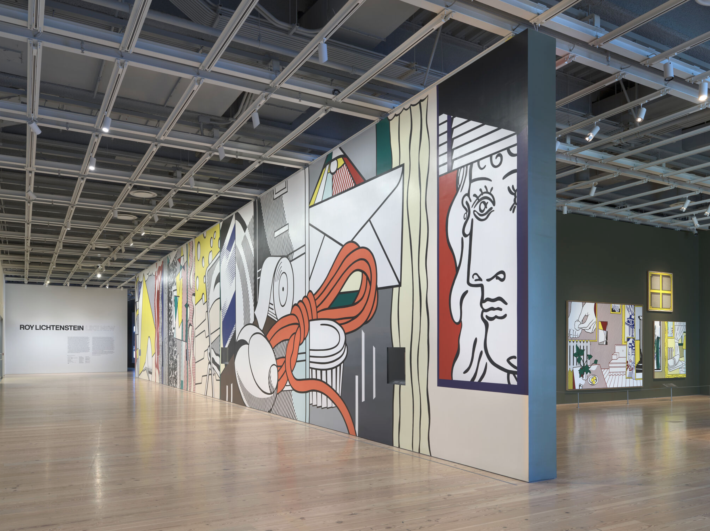Installation view of Roy Lichtenstein Like New  Whitney Museum of American Art New York Photograph by Ron Amstutz Artwork Estate of Roy Lichtenstein DACS 2026