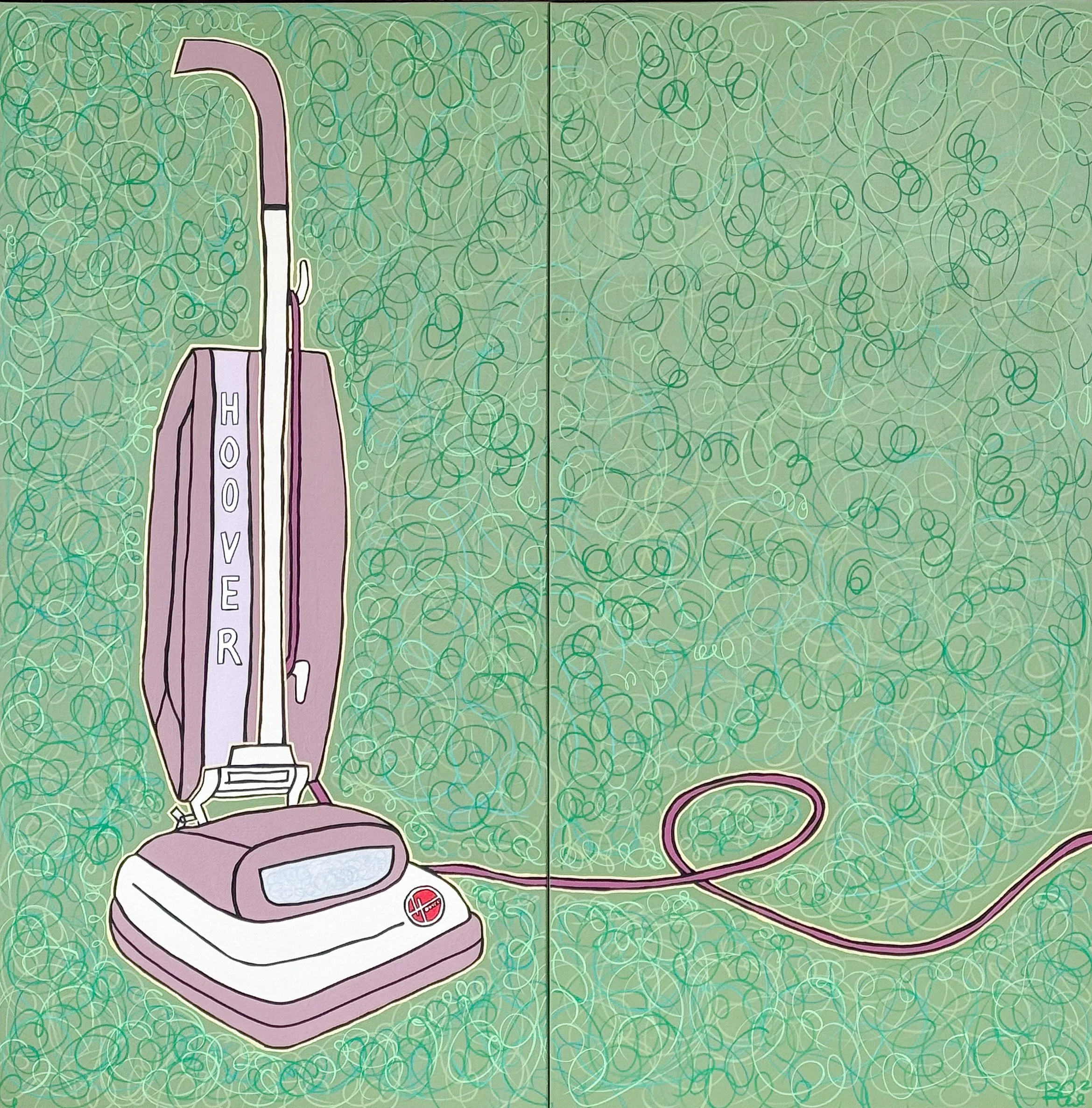 Hoover Vacuum Advertisement painting by Joshua Blue
