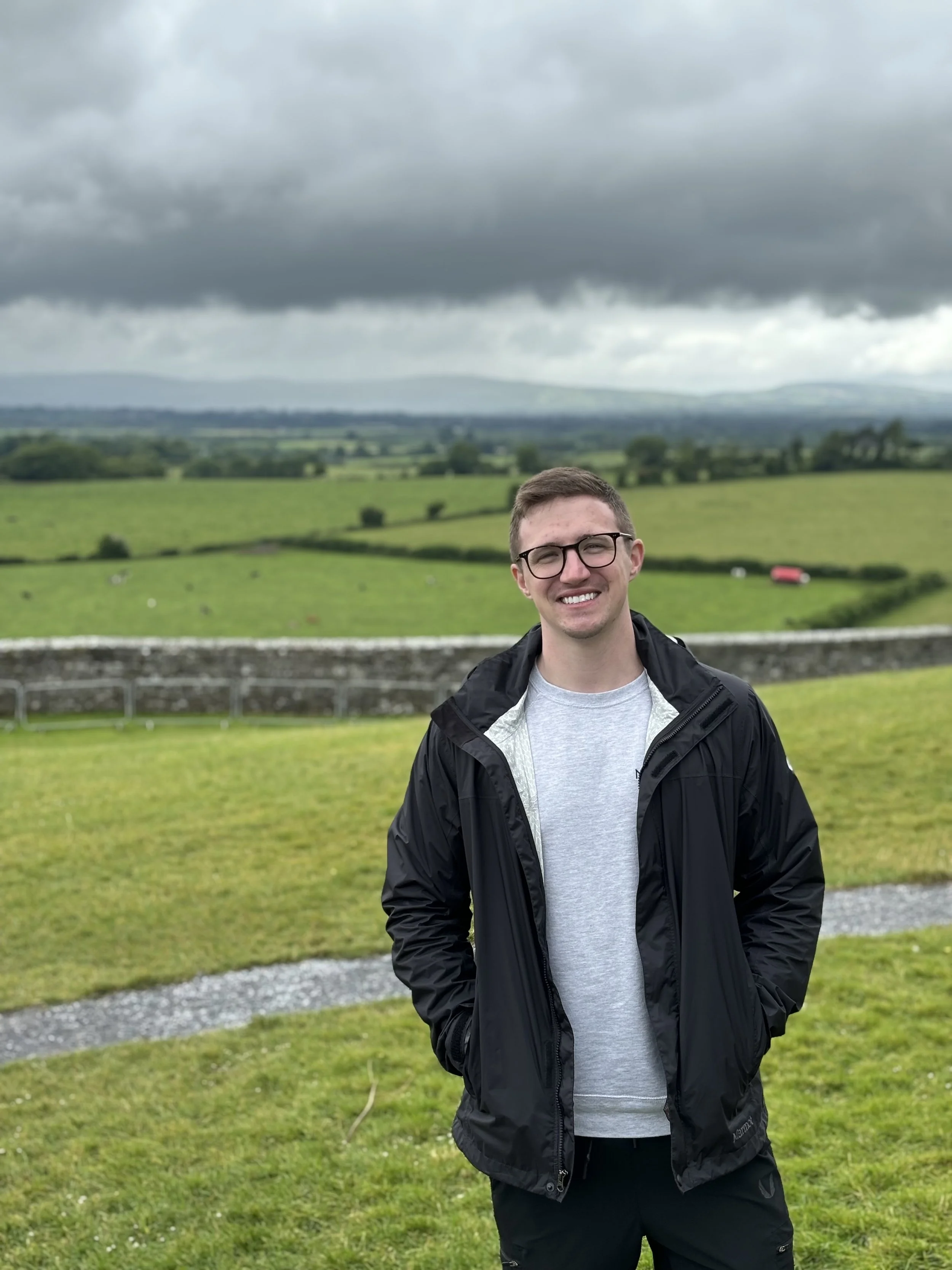 Thomas J. Fewer visiting historic sites during international academic travel.